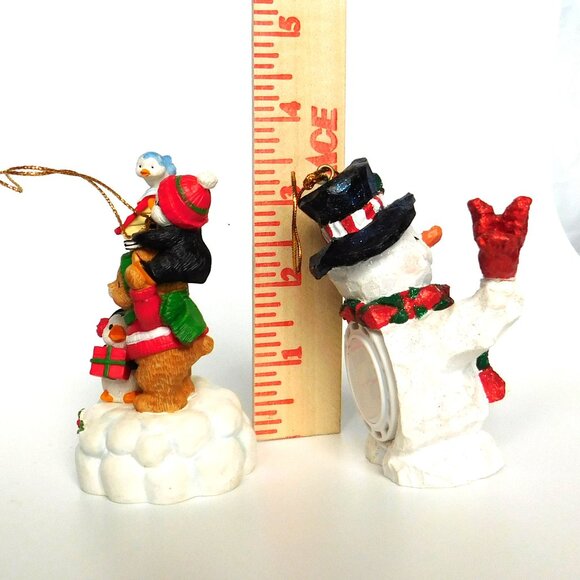 San Francisco Music Box Company Lot Musical Hanging Ornaments Snowman Bear - Picture 8 of 10